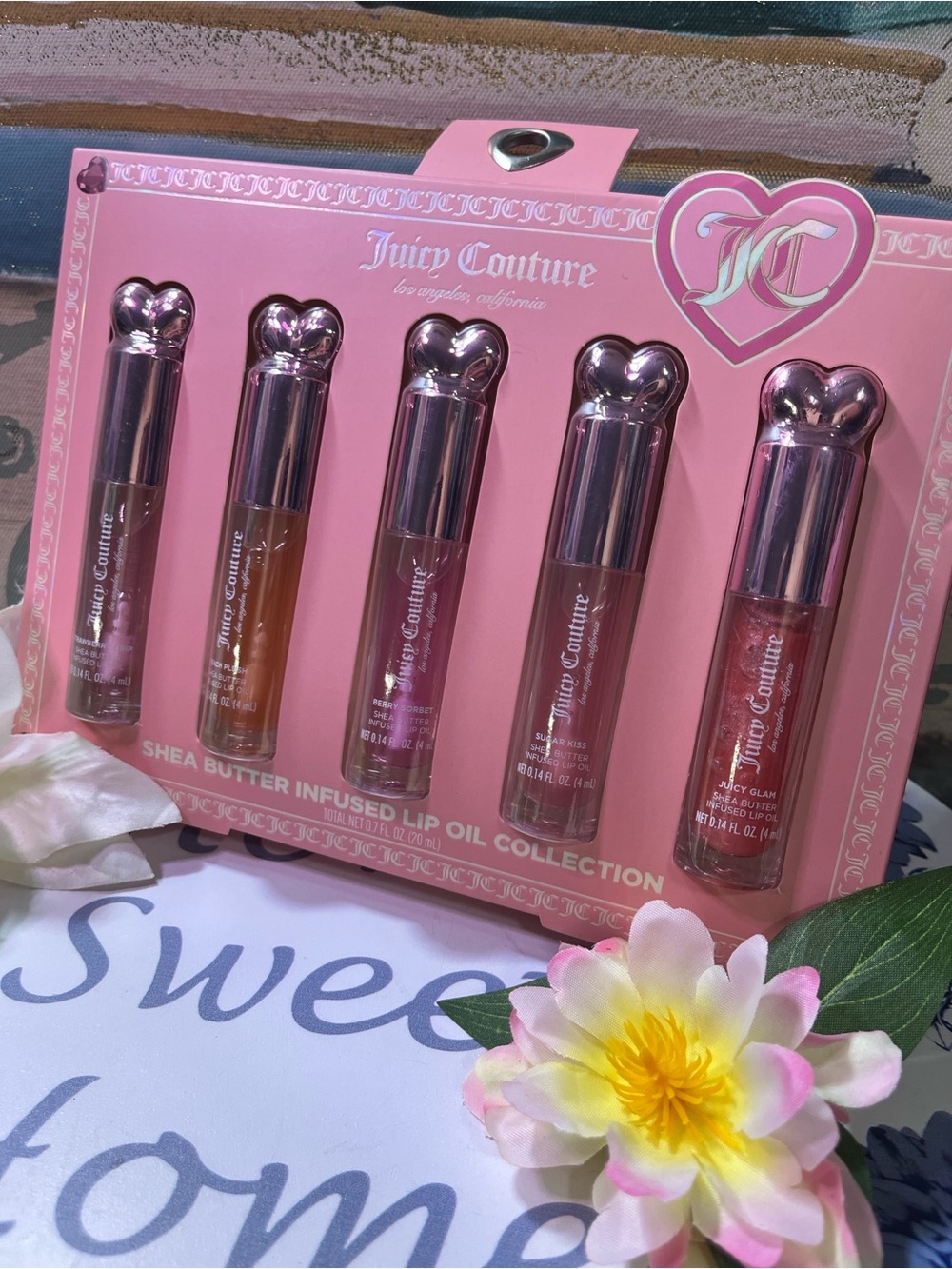Juicy Couture Pink Pack Shea Butter Lip Oil Set - Five Gloss Shades